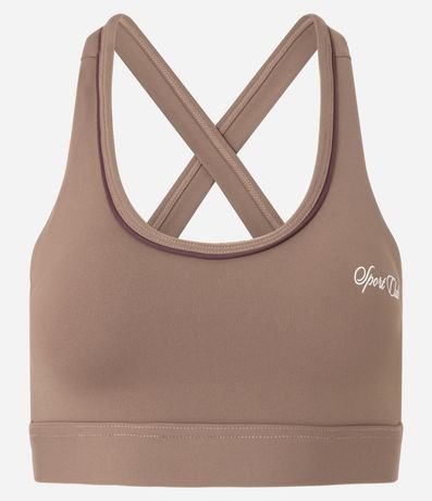 Top Copa Deportivo en Microfibra con Tiras Elásticas Cruzadas en la Espalda