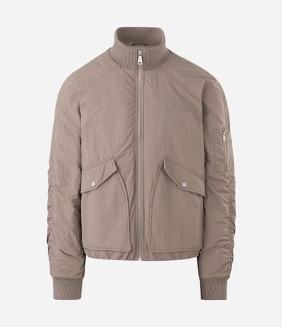 Campera Bomber en Poliamida con Bolsillos 5