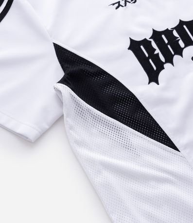 Remera Manga Corta en Tejido Sintético y Lettering Broken Culture 4