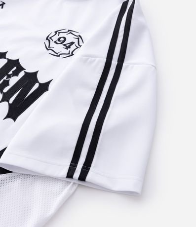 Remera Manga Corta en Tejido Sintético y Lettering Broken Culture 7