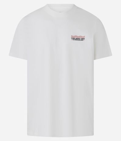 Remera Comfort en Algodón con Estampado de Calavera y Lettering Tide Bone Crew Chronicles 5