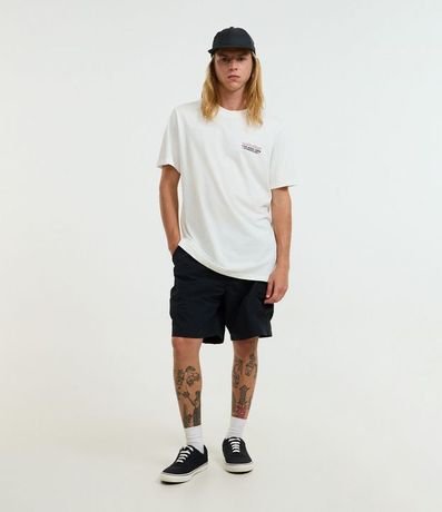 Remera Comfort en Algodón con Estampado de Calavera y Lettering Tide Bone Crew Chronicles 2