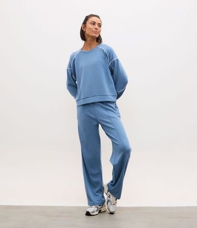 Buzo Deportivo Oversized en Modal con Friso Contrastante 2