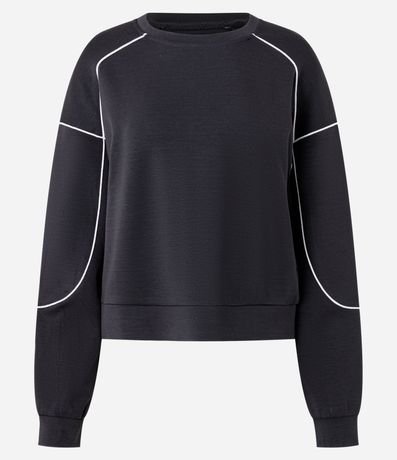 Buzo Deportivo Oversized en Modal con Friso Contrastante 6