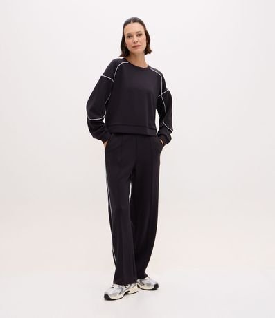 Buzo Deportivo Oversized en Modal con Friso Contrastante 2