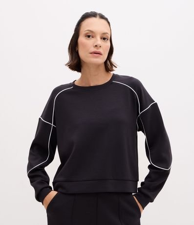 Buzo Deportivo Oversized en Modal con Friso Contrastante 3