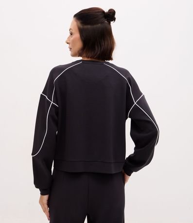 Buzo Deportivo Oversized en Modal con Friso Contrastante 5