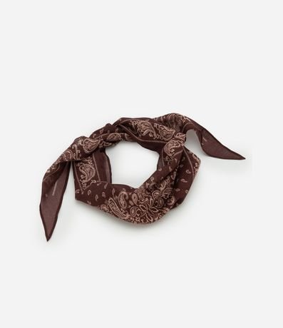 Pañuelo Triangular en Algodón con Estampado Paisley 2