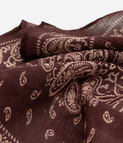 Pañuelo Triangular en Algodón con Estampado Paisley 3