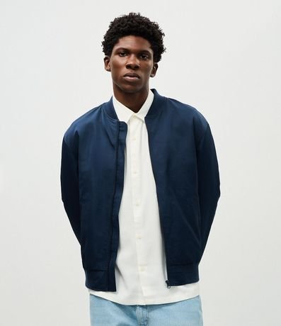 Campera Bomber Aberta con Cremallera