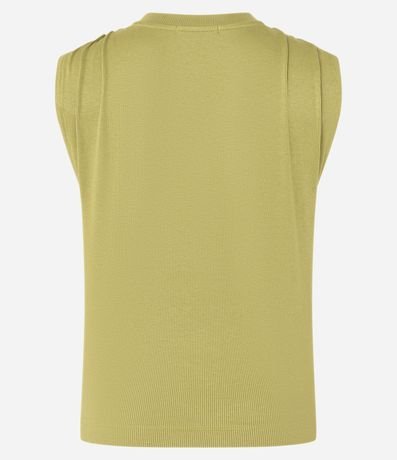 Blusa Acanalada en Rib con Detalle Metalizado en el Hombro 7