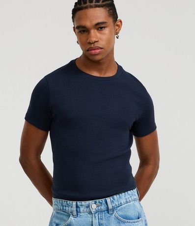Remera Muscle en Media Malla con Manga Corta