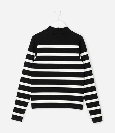 Remera Infantil Seamless Rayada con Cuello Alto – Talle 5 a 14 años 2