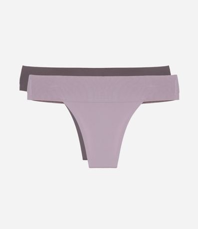 Kit 02 Bombachas Bikini en Microfibra con Cintura Ancha 2