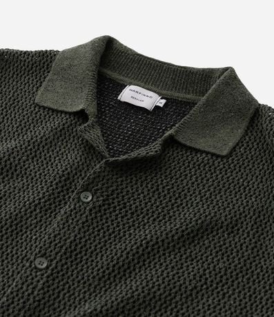Camisa Regular Texturizado con Textura Efecto Ganchillo 10