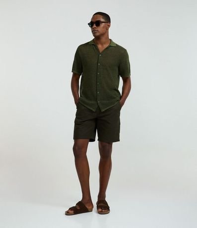 Camisa Regular Texturizado con Textura Efecto Ganchillo 2