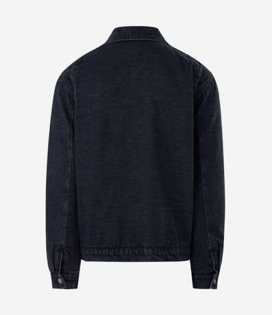 Campera Masculina Jeans Boxy con Cremallera 2