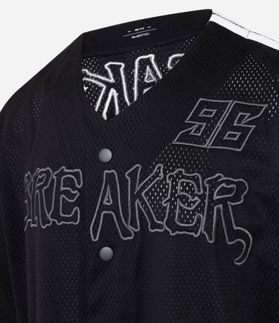 Camisa Deportiva en Textura Mesh con Bordado Breaker 6