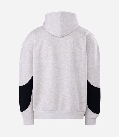 Buzo Cerrado en Algodón con Felpa y Paneles en las Mangas 2