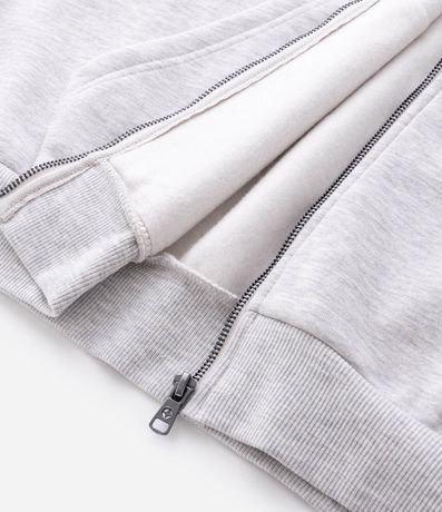 Buzo Cerrado en Algodón con Felpa y Paneles en las Mangas 6