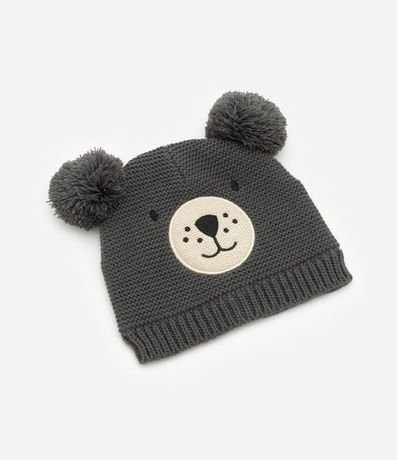Conjunto Infantil Gorro y Guantes en Punto con Cara de Osito – Talle 0 a 12 Meses 3