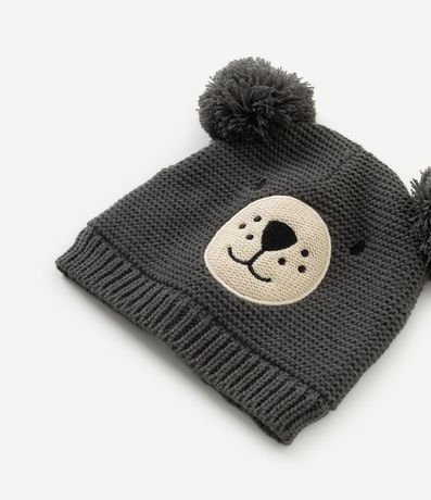 Conjunto Infantil Gorro y Guantes en Punto con Cara de Osito – Talle 0 a 12 Meses 5