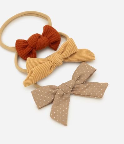 Kit 03 Cintas para el Pelo Infantil con Moñitas – Talle U 2