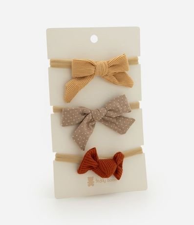 Kit 03 Cintas para el Pelo Infantil con Moñitas – Talle U 4