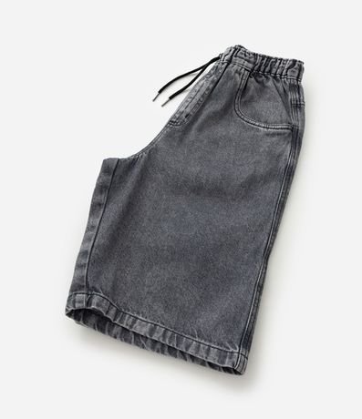 Bermuda Infantil Baggy en Jeans Liso Baggy Cintura elástica FUO_SS26_BEP_0033 Street 5 a 14 4