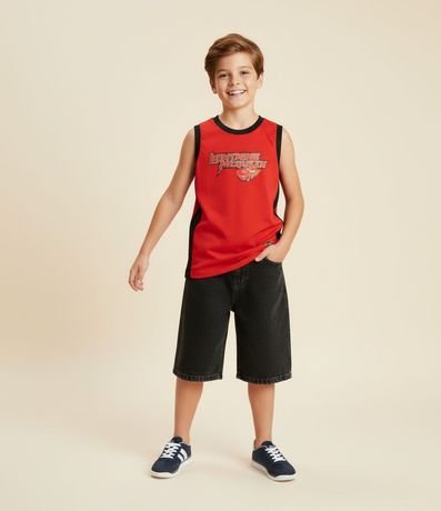 Bermuda Infantil Baggy en Jeans Liso Baggy Cintura elástica FUO_SS26_BEP_0033 Street 5 a 14 2