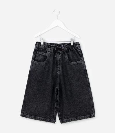 Bermuda Infantil Baggy en Jeans Liso Baggy Cintura elástica FUO_SS26_BEP_0033 Street 5 a 14