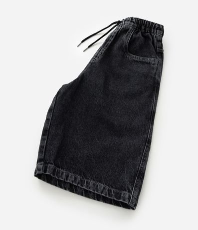 Bermuda Infantil Baggy en Jeans Liso Baggy Cintura elástica FUO_SS26_BEP_0033 Street 5 a 14 4