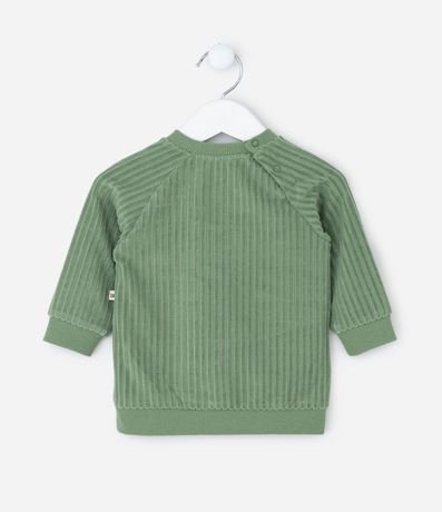Conjunto Infantil Canelado con Saco y Pantalón Jogger – Talle 0 a 24 Meses 3