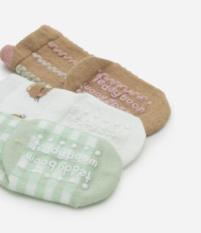 Kit 3 Medias Infantiles con Osita y Frufru - Talle RN a 12 meses 4