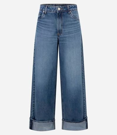 Pantalón Loose en Jeans Raw con Bajo Plegado 7