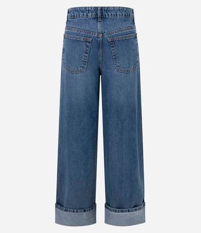 Pantalón Loose en Jeans Raw con Bajo Plegado 8