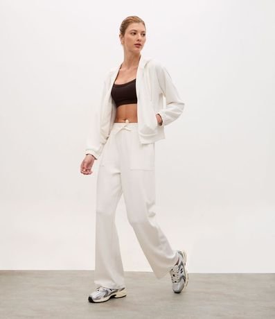 Pantalón Recto Deportiva en Modal con Bolsillos