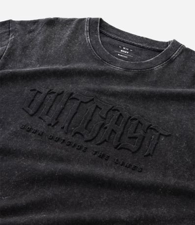 Remera Boxy en Algodón con Lettering Outcast 5