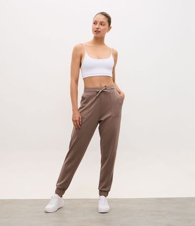 Pantalón Jogger Deportiva en Modal con Bolsillos