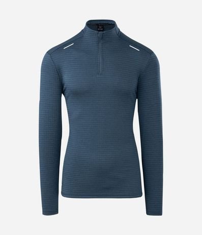 Remera Térmica Deportiva Acanalada y Cuello con Cierre 6