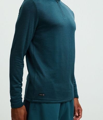 Remera Térmica Deportiva Acanalada y Cuello con Cierre 4