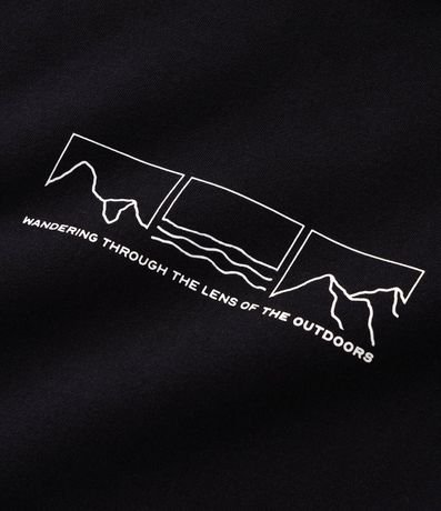 Buzo Comfort en Algodón con Capucha y Estampa Montaña 9