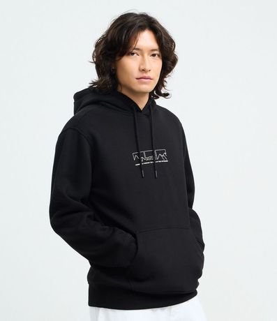 Buzo Comfort en Algodón con Capucha y Estampa Montaña