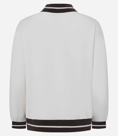 Suéter Oversized Deportivo con Lettering Bordado 6