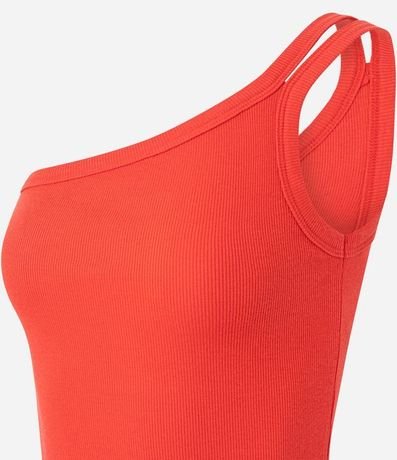 Blusa en Rib con Un Hombro Único y Asa Doble 2