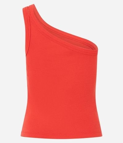 Blusa en Rib con Un Hombro Único y Asa Doble 4