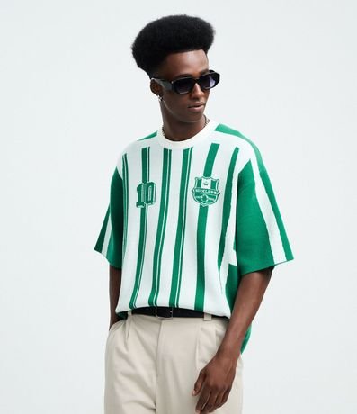 Remera en Punto Rayada Reckless