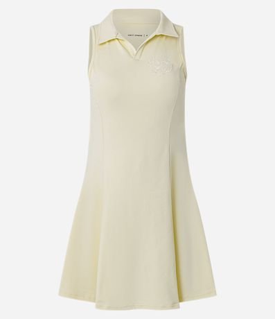 Vestido Evasê Deportivo en Microfibra con Short Interno 4