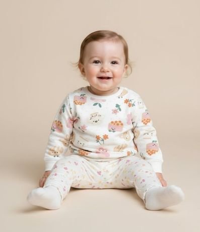 Buzo Infantil Calentito Estampado de Animalitos - Talle 0 a 18 meses