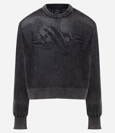 Suéter en Punto Texturizado con Detalle Jacquard Localizado 5